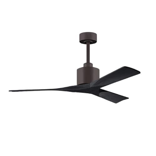 Matthews Fan 52-in 32W Nan Ceiling Fan, Matte Black Blades, Textured Bronze