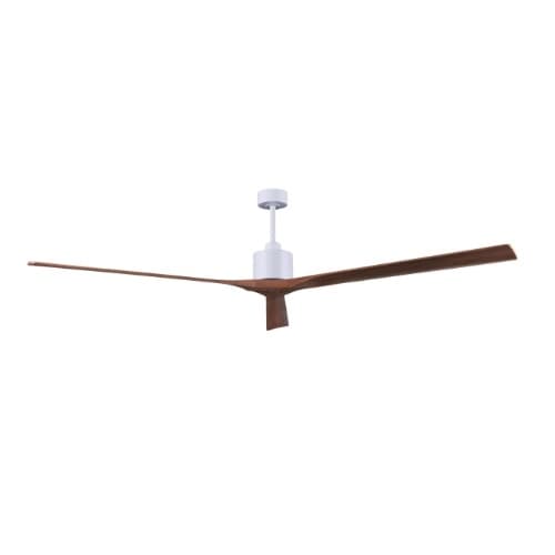 Matthews Fan 90-in 31W Nan XL Ceiling Fan, Walnut Blades, Matte White