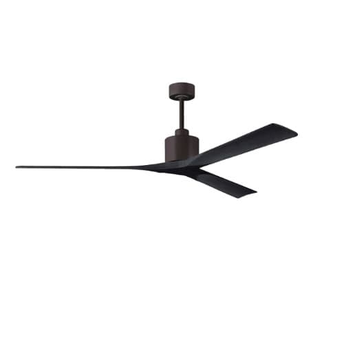 Matthews Fan 72-in 36W Nan XL Ceiling Fan, Matte Black Blades, Textured Bronze