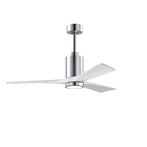 Matthews Fan 42-in 16.6W Patricia Ceiling Fan w/ LED Light Kit, DC, 6-Speed, 3-White Blades, Chrome