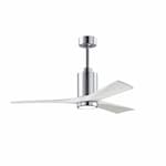 Matthews Fan 52-in 32W Patricia Ceiling Fan w/ LED Light Kit, DC, 6-Speed, 3-White Blades, Chrome