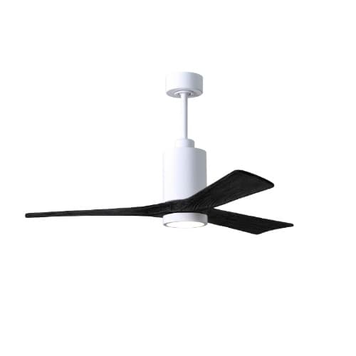 Matthews Fan 60-in 32W Patricia Ceiling Fan w/ LED Light Kit, DC, 6-Speed, 3-Black Blades, White