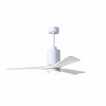 Matthews Fan 60-in 32W Patricia Ceiling Fan w/ LED Light Kit, DC, 6-Speed, 3-White Blades, White