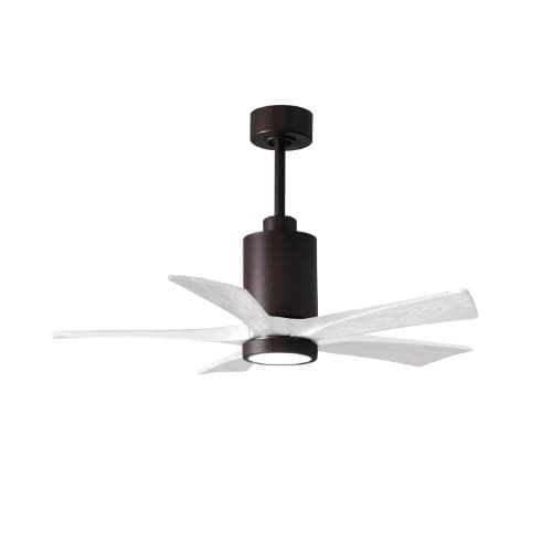 Matthews Fan 42-in 30W Patricia Ceiling Fan, LED Light Kit, DC, 6-Speed, 5-White Blades, Bronze