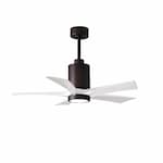 Matthews Fan 52-in 32W Patricia Ceiling Fan, LED Light Kit, DC, 6-Speed, 5-White Blades, Bronze