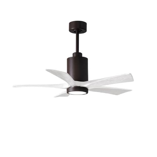 Matthews Fan 60-in 31W Patricia Ceiling Fan, LED Light Kit, DC, 6-Speed, 5-White Blades, Bronze