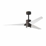 Matthews Fan 60-in 33W Super Janet Ceiling Fan w/ LED Light Kit, DC, 6-Speed, 3-White Blades, Bronze