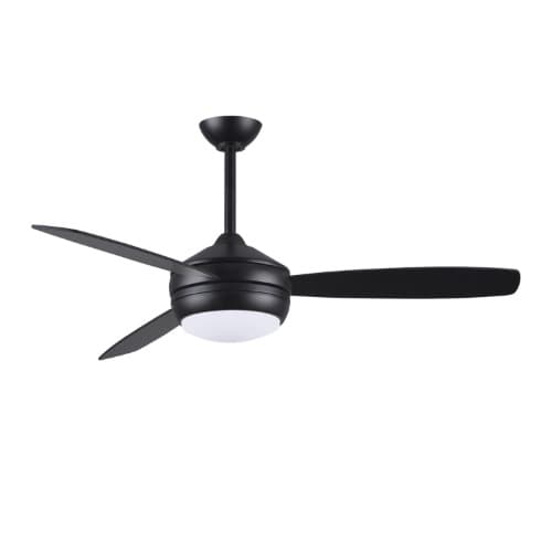 Matthews Fan 52-in 61W T-24 Ceiling Fan w/Light, AC, 3-Speed, 3-Old Oak/Matte Black Blade, Matte Black