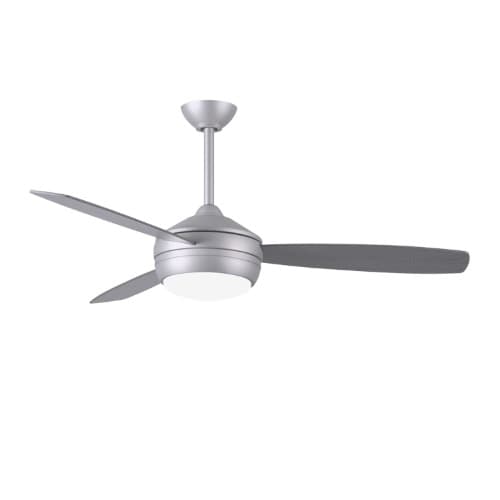 Matthews Fan 52-in 61W T-24 Ceiling Fan w/Light, AC, 3-Speed, 3-Old Oak/Black Blade, Brushed Nickel