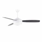 Matthews Fan 52-in 61W T-24 Ceiling Fan w/Light, AC, 3-Speed, 3-Old Oak/Matte Black Blade, Matte White