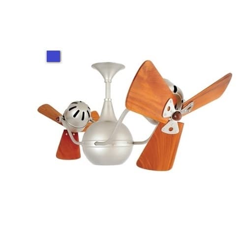 Matthews Fan 44-in 87W Vent-Bettina Ceiling Fan, AC, 3-Speed, 6-Wood Blades, Blue