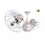 Matthews Fan 42-in 89W Vent-Bettina Ceiling Fan, AC, 3-Speed, 6-Metal Blades, Polished Brass