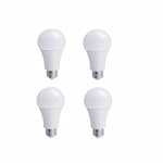 MaxLite 14W LED A19 Bulb, E26, 1500 lm, 120V, 2700K, Pack of 4