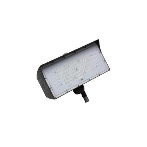 MaxLite 50W LED Medium Flood Light w/ Knuckle Mount & Photocell, Dim, 7380 lm, 5000K, Bronze