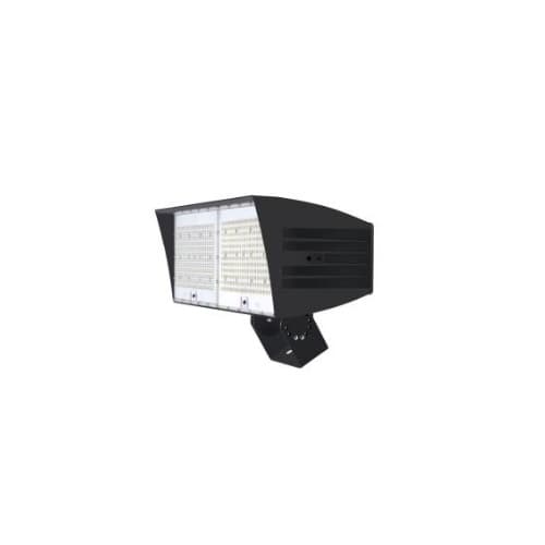 MaxLite 200W LED XLarge Flood Light w/ Trunnion & 3-Pin Receptacle, Dim, Wide, 480V, 4000K