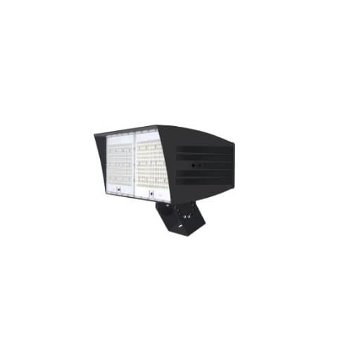 MaxLite 200W LED XLarge Flood Light w/ Trunnion Mount & 3-Pin Receptacle, Dim, 480V, 5000K