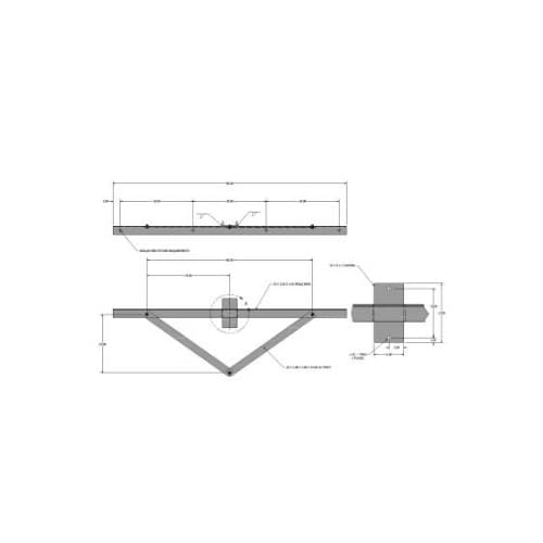 MaxLite Angle Crossarm Mount for Wood Poles, 4 Fixtures, Bronze