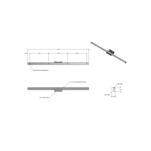 MaxLite Collar Crossarm Mount for Steel Poles, 4 Fixtures, Bronze