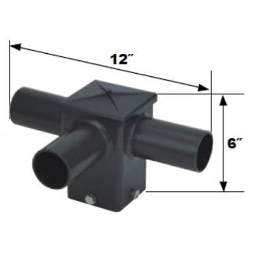 MaxLite Square Pole Fitter, Horizontal, 3 90 Degree Tenons