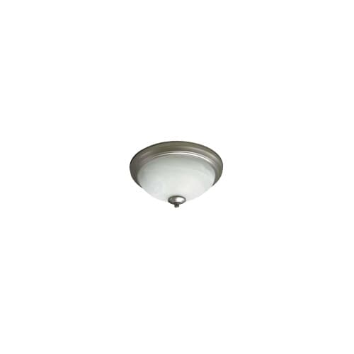 MaxLite 23W LED Flush Mount Ceiling Fixture, 100W Inc Retrofit, Dim, 1567 lm, 2700K, Nickel