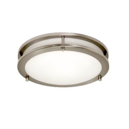 MaxLite 15 Watts 2700K 17" LED Flush Mount Architural Ceiling Fixture, Brushed Nickel, Etched