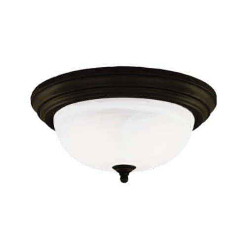 MaxLite 15 Watts 2700K 15" LED Flush Mount Traditional Ceiling Fixture, Oil-rubbed Bronze