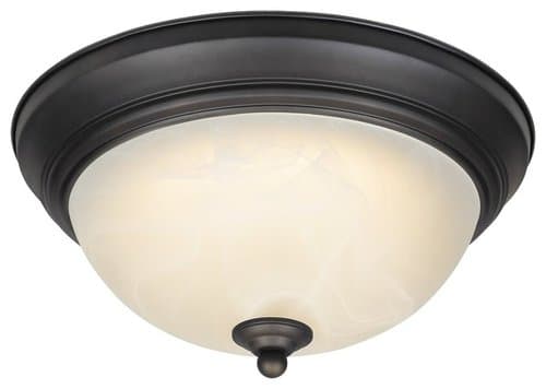 MaxLite White, 17W LED Transitional 13 Inch Ceiling Flush Mount Fixture, 2700K