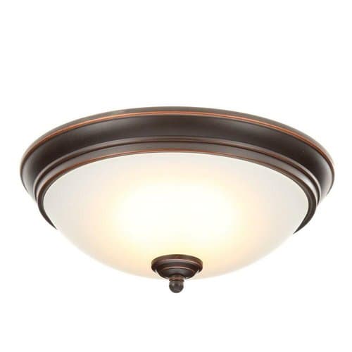 MaxLite Oil-Rubbed Bronze, 24W LED Traditional 15 Inch Ceiling Mount Fixture, 2700K