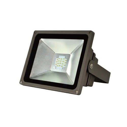 MaxLite 45 Watt 5000K LED Small Flood Light, 120-277V, Type V, Small Yoke Mount, Polycarbonate Lens