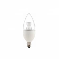 NaturaLED 4.5W LED B11 Bulb, Dimmable, E12, 325 lm, 120V, 2700K, Clear