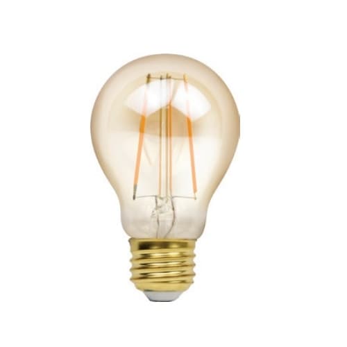 NaturaLED 6.5W LED A19 Filament Bulb, Dimmable, 2200K