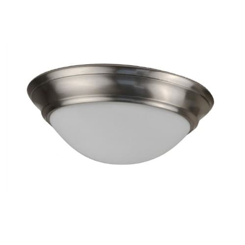 NaturaLED 14W LED Flush Mount Light, Dimmable, 980 lm, 4000K, Nickel