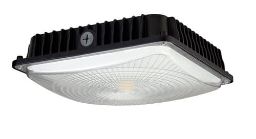 NaturaLED 28W 4000K Slim LED Canopy Light with Sensor, Black