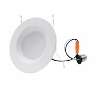 5/6-in 14W LED Recessed Downlight, Dim, 1100 lm, 120V, 3000K, White