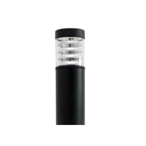 NaturaLED LED Flat Louver Bollard Light, Selectable Watts, Lumens & CCT, Black