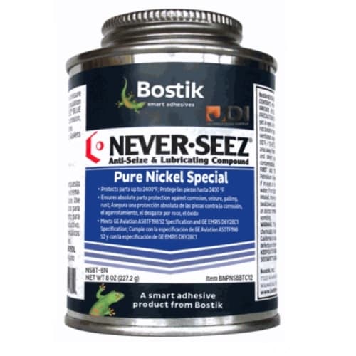 Never Seez 8 oz Pure Nickel Special Compound w/ Brush Top