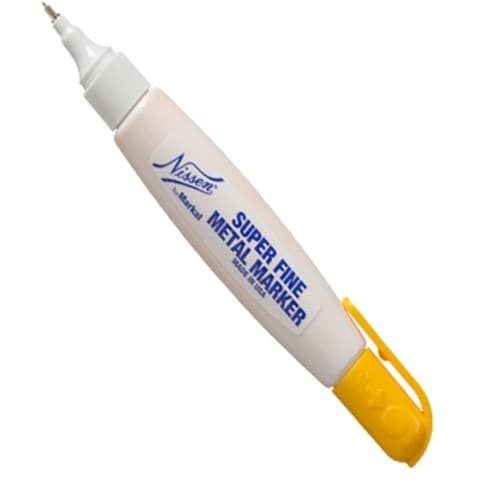 Nissen  Flexible Barrel Metal Marker, Yellow