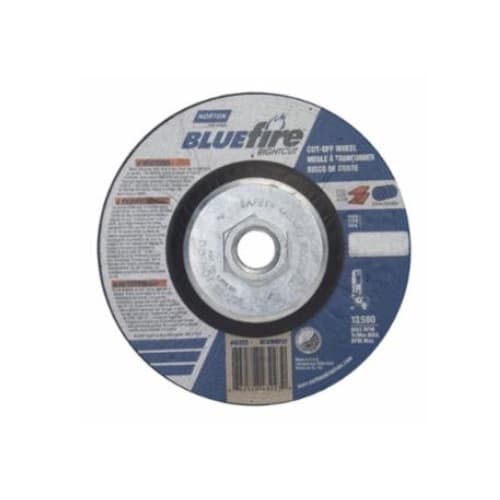 Norton 4.5-in BlueFire Depressed Center Cutting Wheel, 36 Grit, AO & ZA, Resin Bond