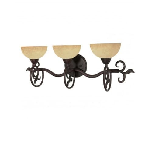 Nuvo 24" Tapas Vanity Light, Tuscan Suede Glass, Old Bronze