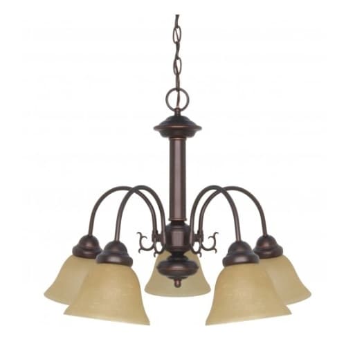 Nuvo 60W Ballerina 24" Chandelier, Mahogany Bronze