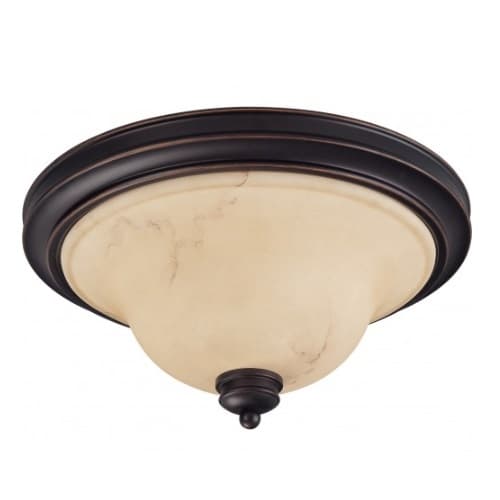 Nuvo 2-Light Large Dome Light Fixture, Copper Espresso, Honey Marble Glass