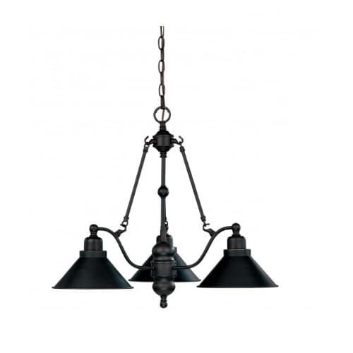 Nuvo 60W 22" Bridgeview Chandelier Light, 3-Light