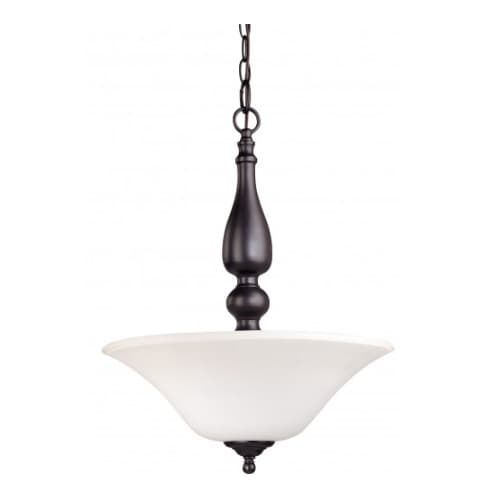 Nuvo Dupont Pendant Light, Satin white Glass, Dark Chocolate Bronze