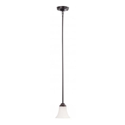 Nuvo Dupont Mini Pendant Light, Satin White Glass, Dark Chocolate Bronze