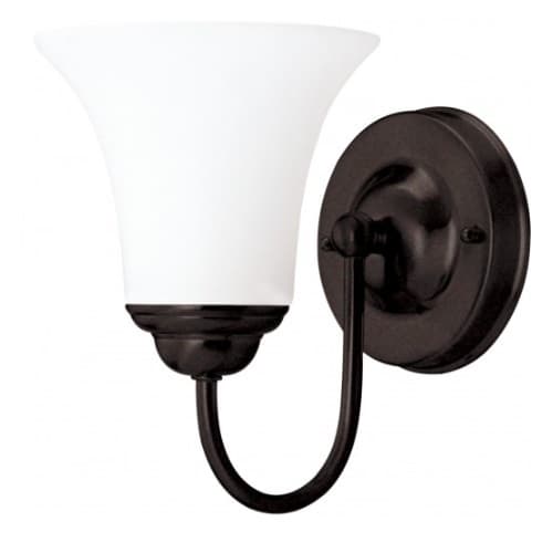 Nuvo Dupont Vanity Light, Satin White Glass, Dark Chocolate Bronze, 1 Lights