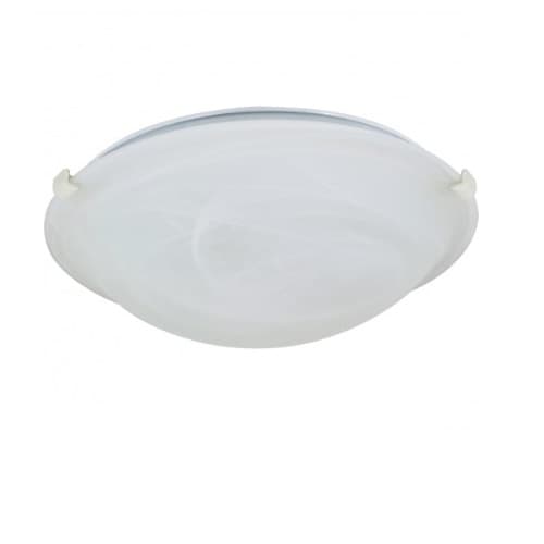 Nuvo 16in Tri-Clip Flush Mount, 2-Light, Textured White