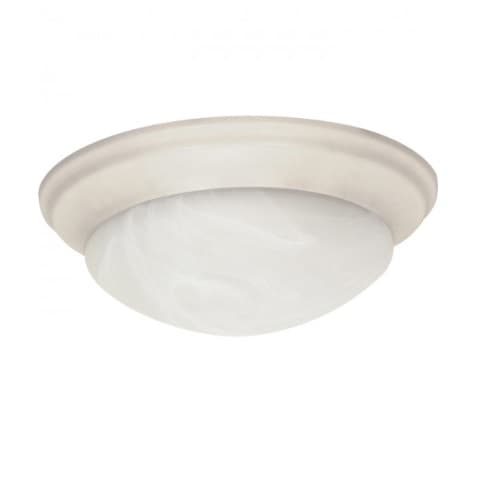 Nuvo 17in Flush Mount, Twist & Lock, 3-Light, Textured White