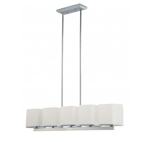 Nuvo 60W 5-Light Island Pendant Fixture, Polished Chrome