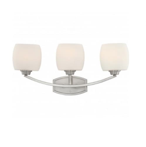 Nuvo 100W Helium Vanity Light Fixture, 3-Light, Brushed Nickel