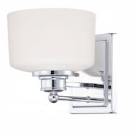 Soho Vanity Light Fixture, Satin White Glass